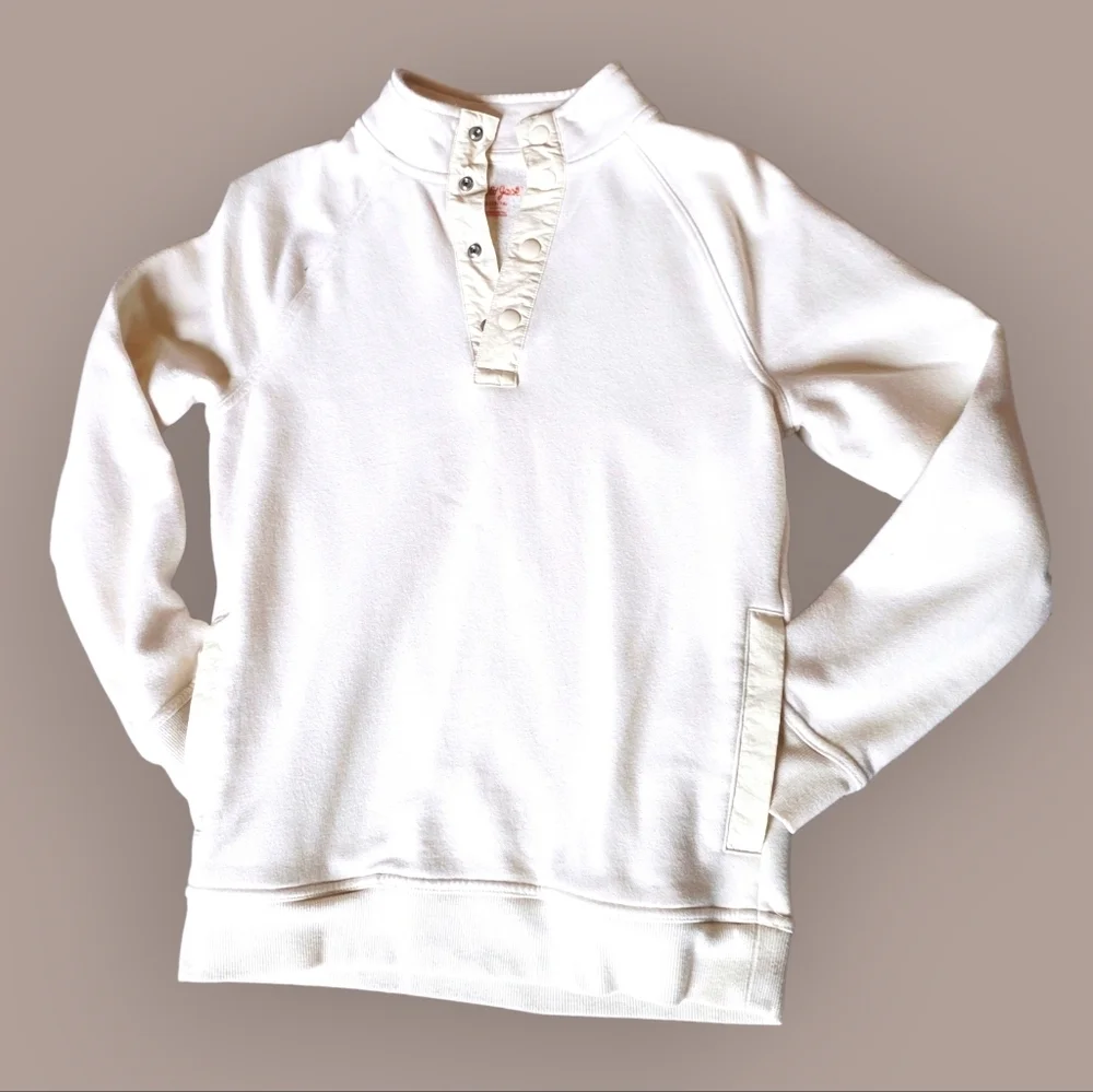 Cream Hoodie with Pockets